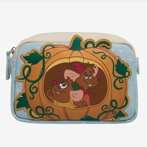 Disney Loungefly Cinderella Jaq & Gus Cosmetic Bag with Pumpkin Design